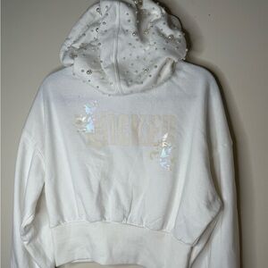 NWOT WICKED | Glow in the Dark & White Pearl-Embellished Kids Hoodie